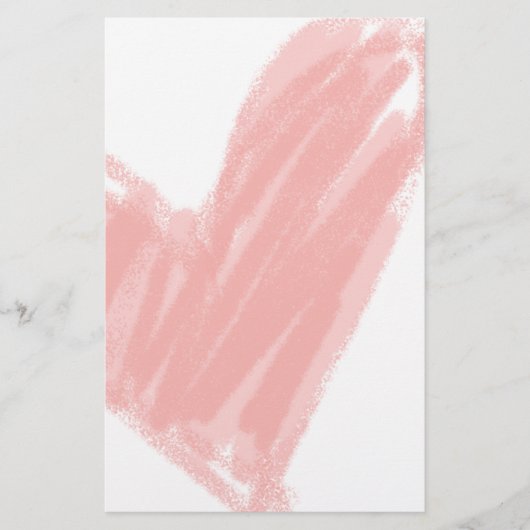 Roze hart briefpapier (Voorkant)