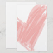 Roze hart briefpapier (Voorkant / Achterkant)