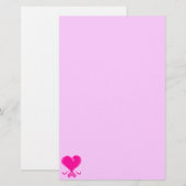 Roze hart briefpapier (Voorkant / Achterkant)