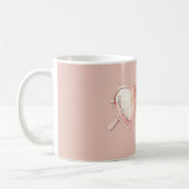 Roze Hart Bril Citaat Koffiemok (Links)