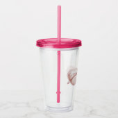 Roze Hart Bril Liefde Acryl Drinkbeker (Rechts)