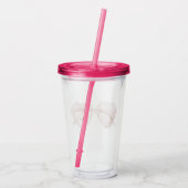 Roze Hart Bril Liefde Acryl Drinkbeker (Achterkant)