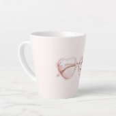 Roze Hart Bril Liefde Latte Mok (Linkerhoek)