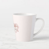 Roze Hart Bril Liefde Latte Mok (Rechts)