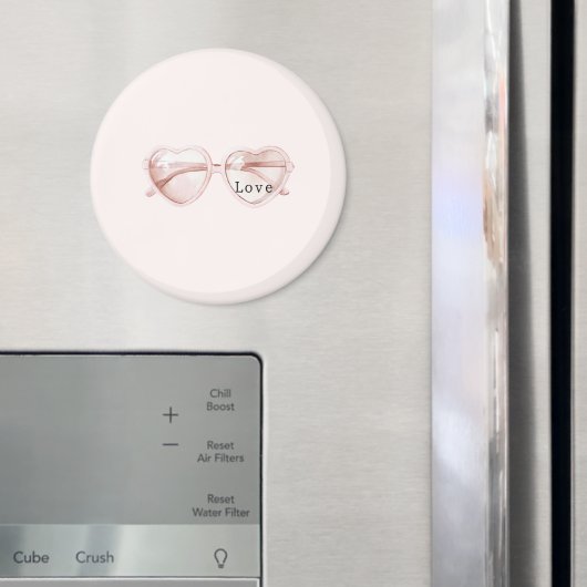 Roze Hart Bril Liefde Magneet (Insitu (Koelkast))