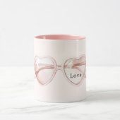Roze Hart Bril Liefde Mok (Midden)