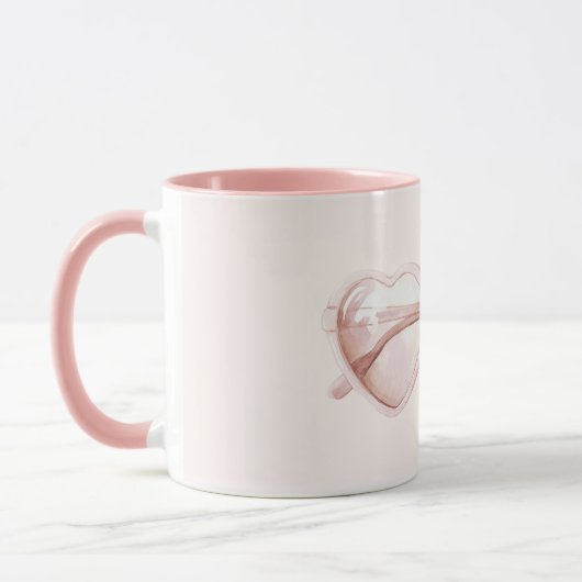 Roze Hart Bril Liefde Mok (Links)