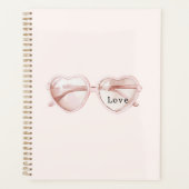 Roze Hart Bril Liefde Planner (Voorkant)