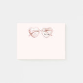 Roze Hart Bril Liefde Post-it® Notes (Voorkant)
