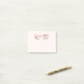 Roze Hart Bril Liefde Post-it® Notes (Op bureau)