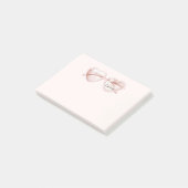 Roze Hart Bril Liefde Post-it® Notes (Schuin)