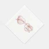 Roze Hart Bril Liefde Servet (Hoek)