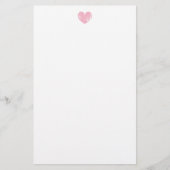  roze hart bruiloft briefpapier (Voorkant)