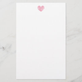 roze hart bruiloft briefpapier