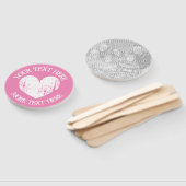  roze hart bruiloft partij foto hand fans handwaaier (Niet-gemonteerd)