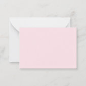 Roze Hart Bruin Beer Dank u Notecards Notitiekaartje (Achterkant)