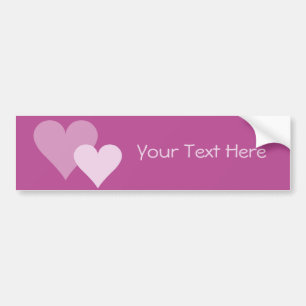 Roze hart bumpersticker aanpassen