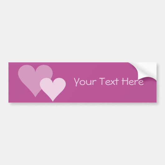 Roze hart bumpersticker aanpassen (Voorkant)