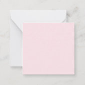 Roze Hart Bunny Baby shower Dank u Notecards Notitiekaartje (Achterkant)