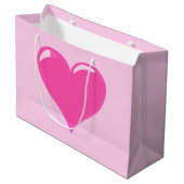 Roze Hart Cadeautas (Voorkant Gekanteld)