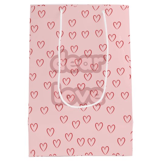 Roze Hart Cadeautas (Achterkant)