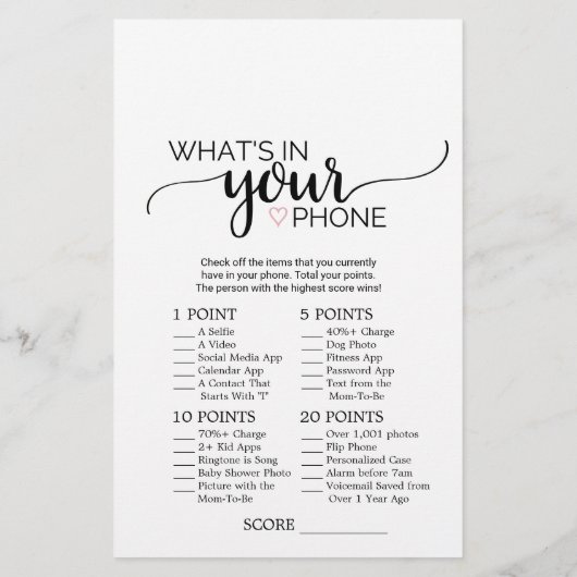 Roze hart | Calligrafie wat er in uw telefoonspel  (Achterkant)