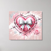 Roze Hart Canvas Afdruk (Voorkant)
