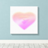 roze hart canvas afdruk (Insitu (Houten vloer))
