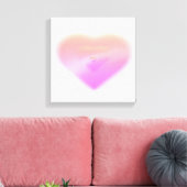 roze hart canvas afdruk (Insitu (Woonkamer))
