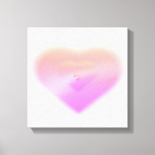 roze hart canvas afdruk (Voorkant)