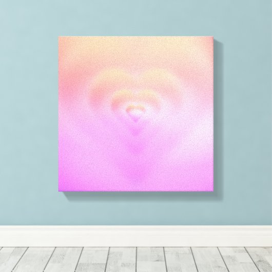 roze hart canvas afdruk (Insitu (Houten vloer))