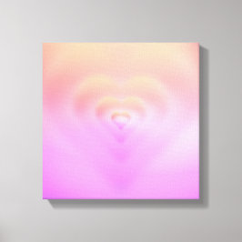 roze hart canvas afdruk
