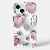 Roze hart Case-Mate iPhone case (Achterkant)