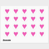 Roze Hart Collectie Ronde Sticker (Vel)