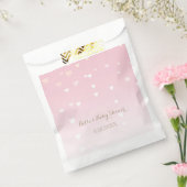 Roze Hart Confetti Baby shower Bedankzakje (Gezegeld)