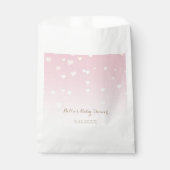 Roze Hart Confetti Baby shower Bedankzakje (Voorkant)