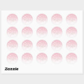 Roze Hart Confetti Baby shower Ronde Sticker (Vel)