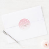 Roze Hart Confetti Baby shower Ronde Sticker (Envelop)