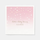 Roze Hart Confetti Baby shower Servet (Voorkant)