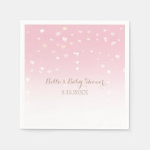 Roze Hart Confetti Baby shower