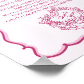 Roze Hart Coquette Cake Verjaardag Tijd Capsule Poster (Hoek)