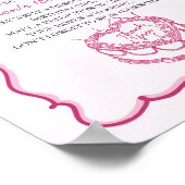 Roze Hart Coquette Cherry Cake Bday Time Capsule Poster (Hoek)