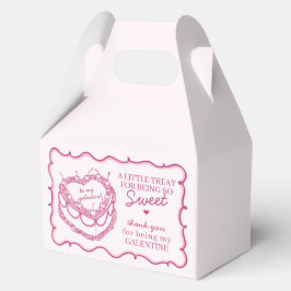 Roze Hart Coquette Kersencake Galentine Feestje Bedankdoosjes