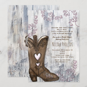 Roze Hart Cowgirl Herenboeren Cowgirl Laarzen Brui Kaart