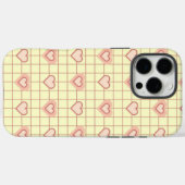 Roze Hart Cream Geruite Valentijnsdag Gift Case-Mate iPhone Case (Achterkant (horizontaal))