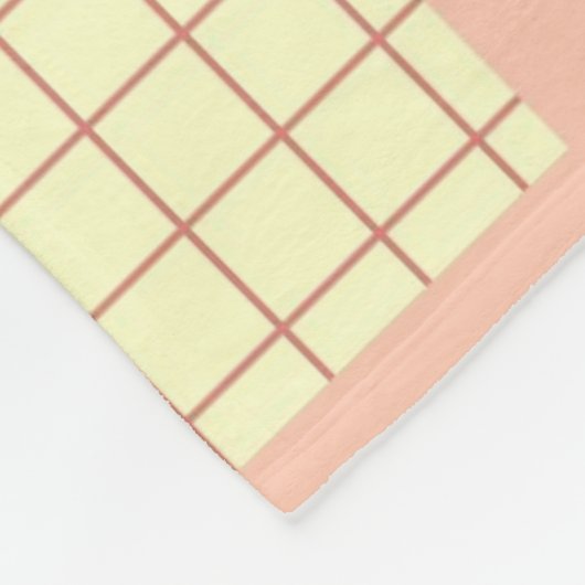 Roze Hart Cream Geruite Valentijnsdag Gift Fleece Deken (Hoek)