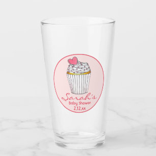 Roze Hart Cupcake Bruiloft Baby Shower Favoriet Glas