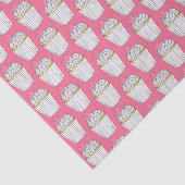 Roze Hart Cupcake Sprinkels Dessert Love Tissuepapier (Detail)