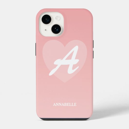 Roze Hart Custom iPhone Hoesje (Achterkant)