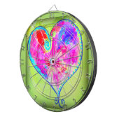 roze hart dartbord (Voorkant Rechts)